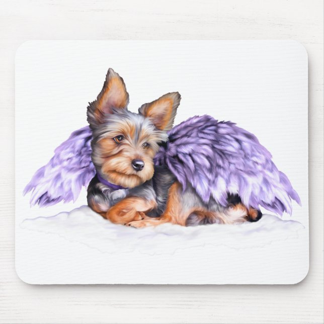 Yorkshire Terrier Yorkie Angel Mouse Pad (Front)