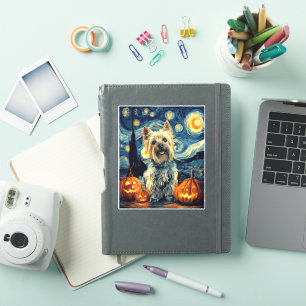 Yorkshire terrier Yorkie Dog of van gogh starry ni
