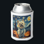 Yorkshire terrier Yorkie Dog of van gogh starry ni Can Cooler<br><div class="desc">Yorkshire terrier Yorkie Dog of van gogh starry night halloween Funny Jack O Lantern Face subtle graphic t shirt   Happy Halloween</div>