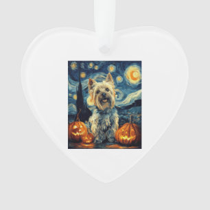 Yorkshire terrier Yorkie Dog of van gogh starry ni Ornament