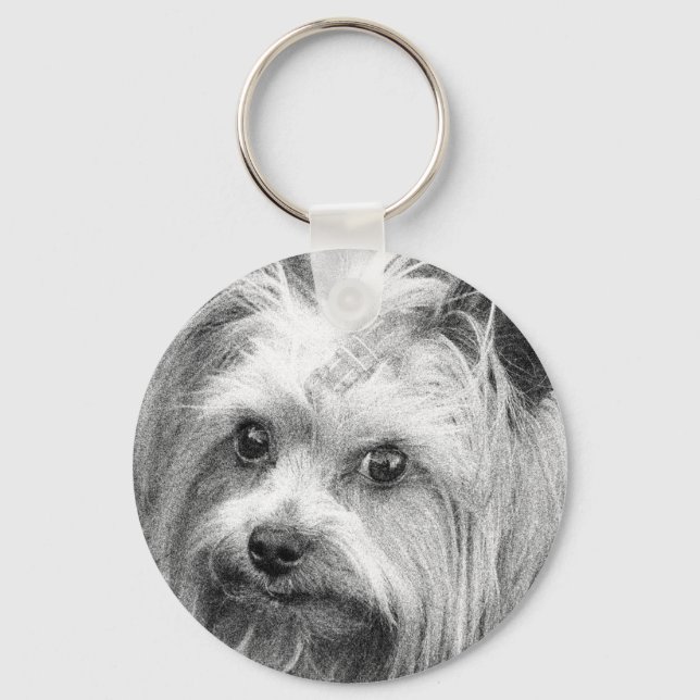 Yorkshire Terrier Yorkie Favourite Breed   Keychain (Front)