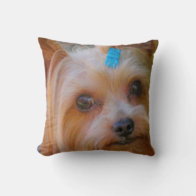 Yorkshire Terrier Yorkie Favourite Breed Throw Pillow (Front)