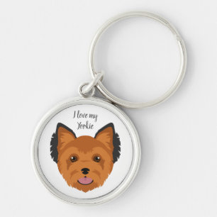 Yorkshire terrier. Yorkie Key keychain. Any coat c Keychain