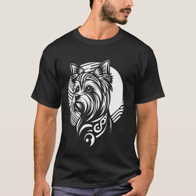Yorkshire Terrier Yorkie - Pet Dog Breed Moon Phas T-Shirt (Front)