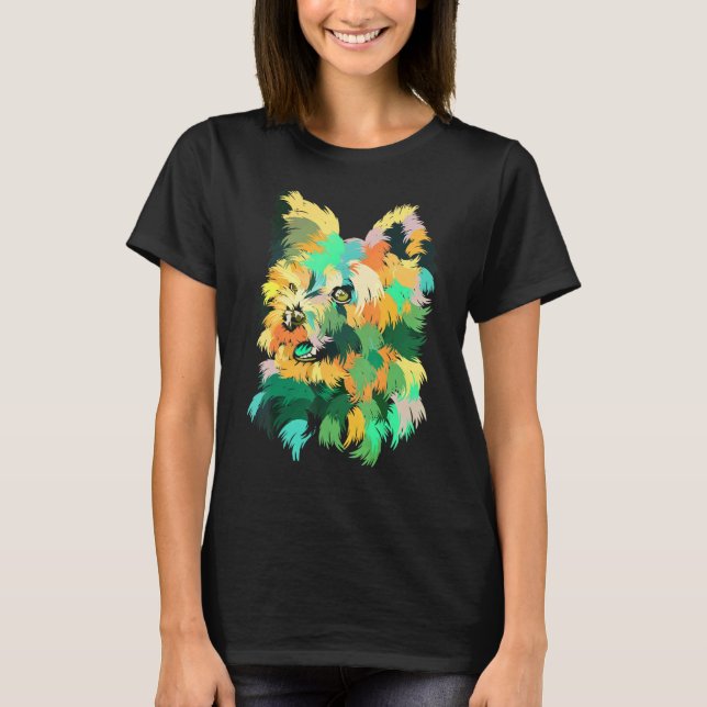 Yorkshire Terrier Yorkie Pop Dog T-Shirt (Front)