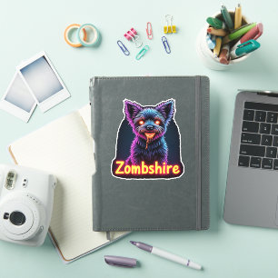 Yorkshire Terrier Yorkie Zombie Dog Halloween Over