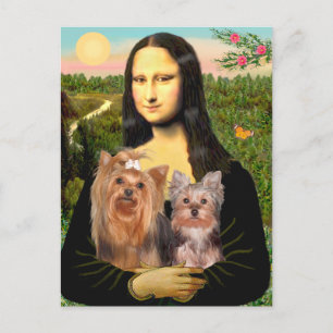 Yorkshire Terriers (7and19) - Mona Lisa Postcard