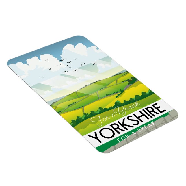 Yorkshire travel poster magnet (Right Side)