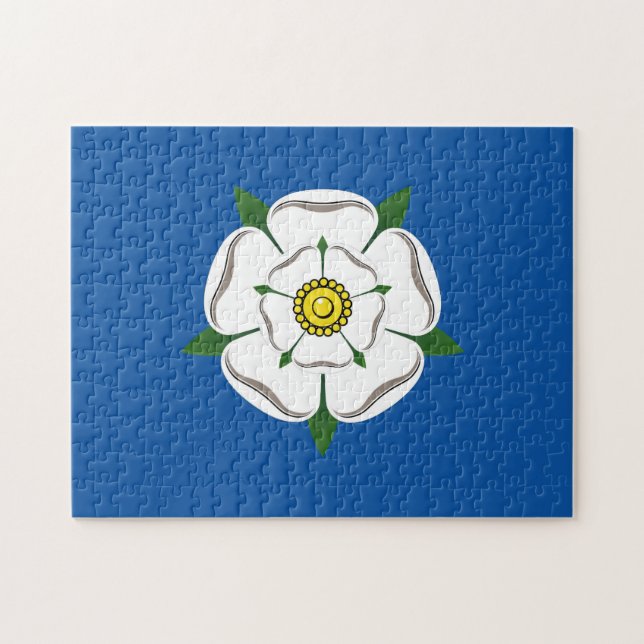 Yorkshire white rose jigsaw puzzle (Horizontal)