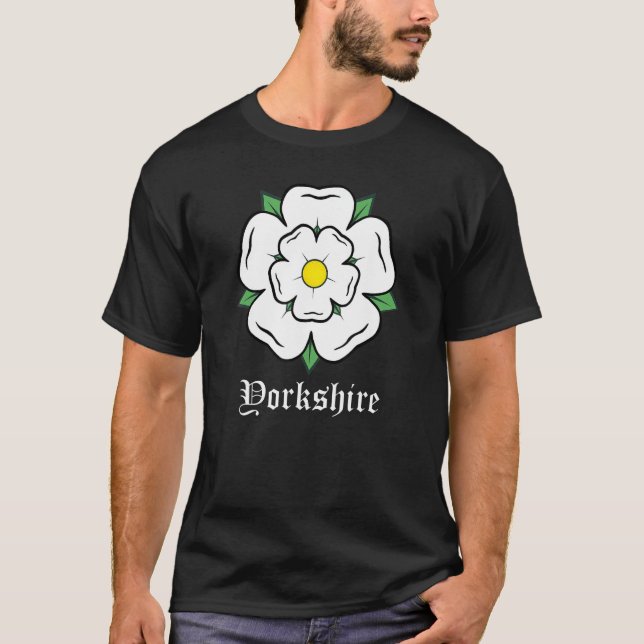 Yorkshire White Rose Symbol UK Country T-Shirt (Front)