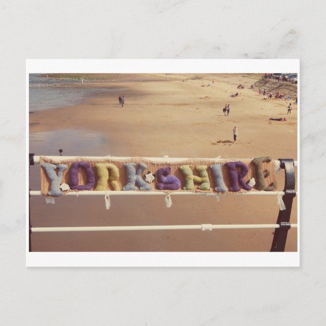 Yorkshire Yarn Bombing Postcard (Front)