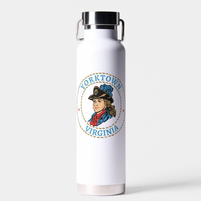 Yorktown Virginia Colonial Water Bottle (Front)