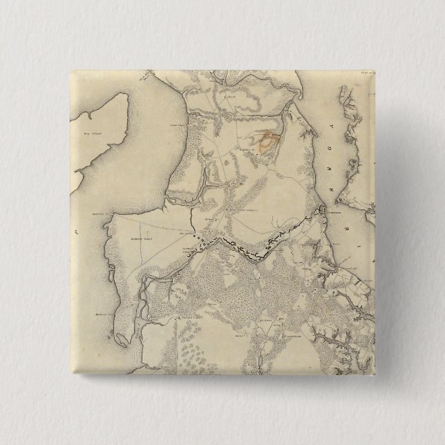Yorktownto Williamsburg 2 Inch Square Button (Front)