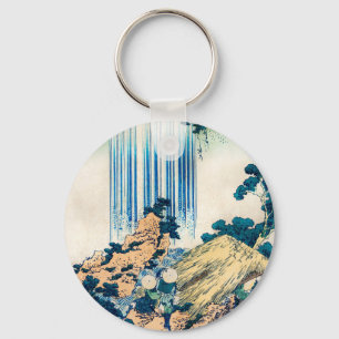 Yoro Waterfall Mino Province by Katsushika Hokusai Keychain
