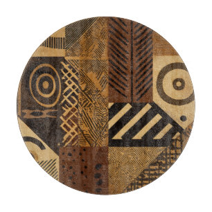Yoruba African designs in earth tones Cutting Board
