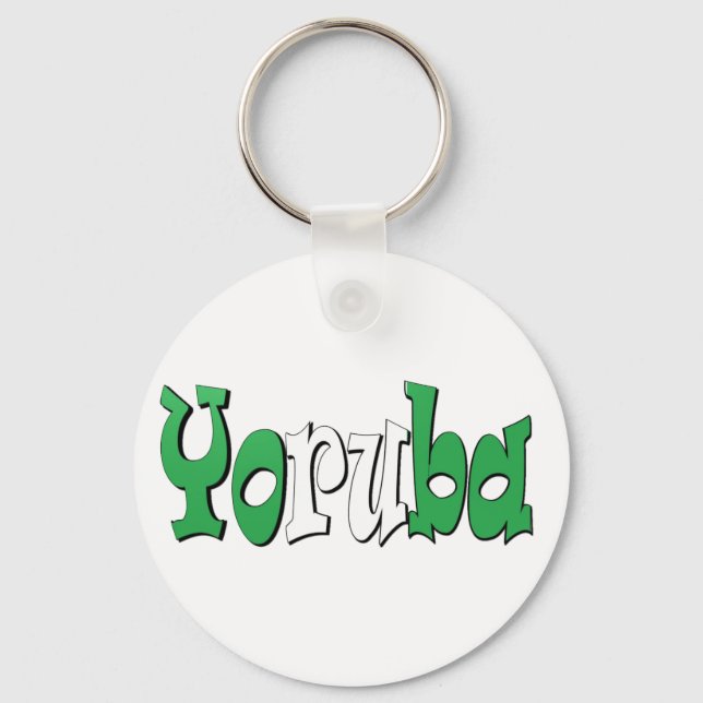Yoruba (Nigerian Flag) Keychain (Front)