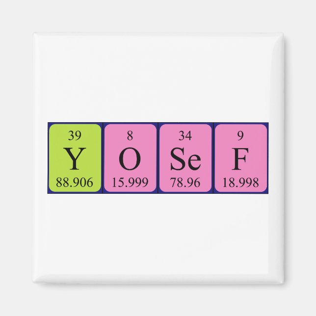 Yosef periodic table name magnet (Front)