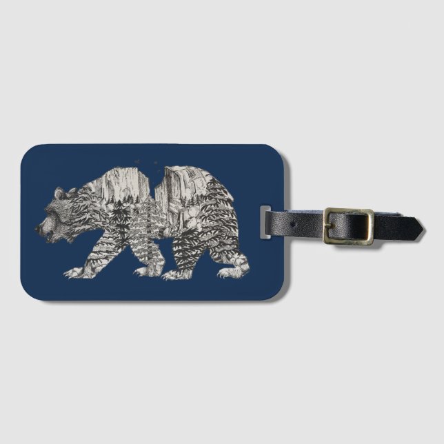 Yosemite Bear Luggage Tag (Front Horizontal)