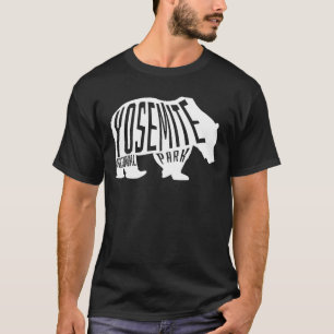 Yosemite, Bear Outline - California Travel T-Shirt