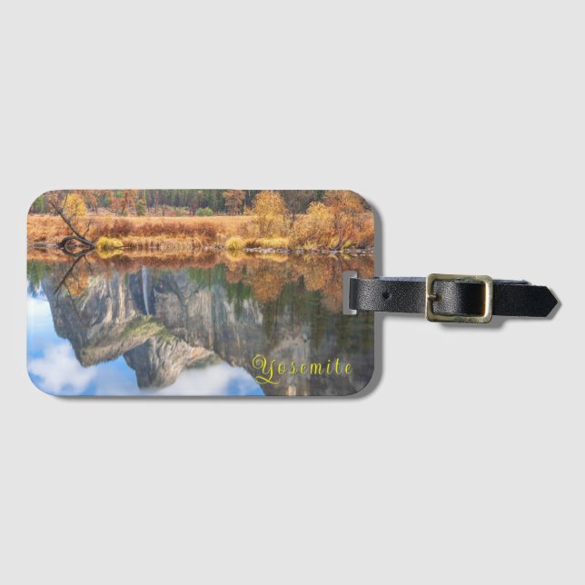 Yosemite Bridalveil Falls Reflection Luggage Tag (Front Horizontal)