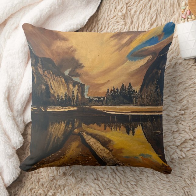 Yosemite,  by Gary Poling Throw Pillow (Blanket)