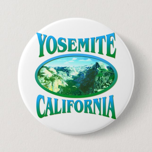 Yosemite California 3 Inch Round Button (Front)