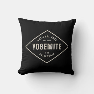 Yosemite California Souvenir Rock Climbing Area De Throw Pillow