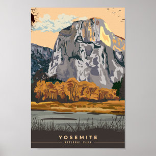 Yosemite California USA Travel Place Illustration Poster