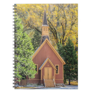 Yosemite Chapel In Autumn Notebook