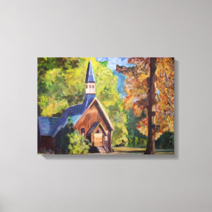 Yosemite Chapel Wrapped Canvas