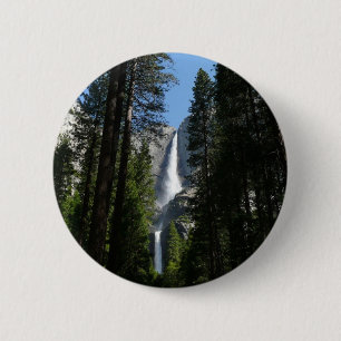 Yosemite Falls and Woods Landscape Photography 2 Inch Round Button
