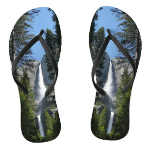 Yosemite Falls and Woods Landscape Photography Flip Flops
