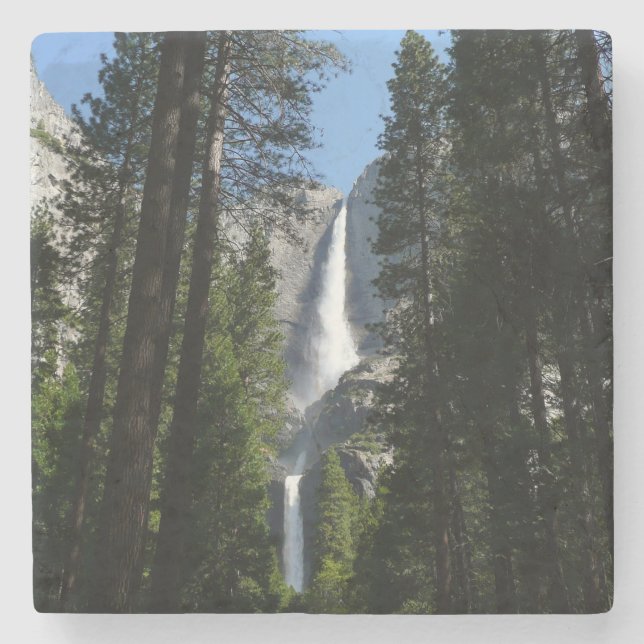 Yosemite Falls and Woods Landscape Photography Stone Coaster (Front)