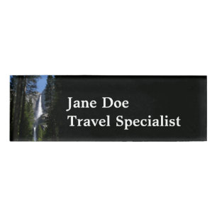 Yosemite Falls and Woods Name Tag