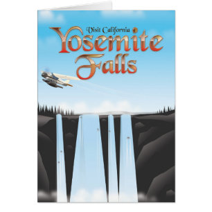 Yosemite Falls California travel poster