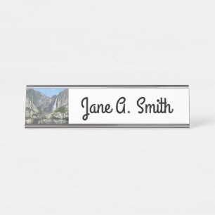 Yosemite Falls III from Yosemite National Park Desk Name Plate