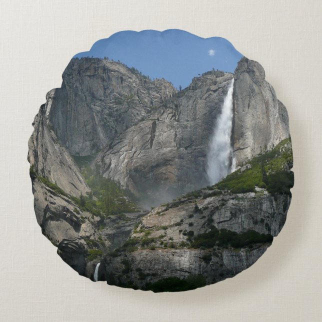 Yosemite Falls III from Yosemite National Park Round Pillow (Front)