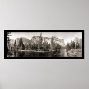 Yosemite Falls River Photo 1915 Poster