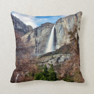 Yosemite Falls Throw Pillow
