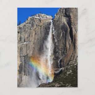 Yosemite Falls with Rainbow Postcard