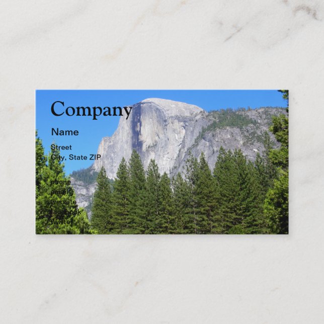 Yosemite Half Dome Business Card (Front)