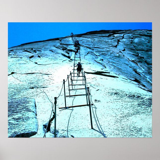 Yosemite Half Dome Cables Poster (Front)