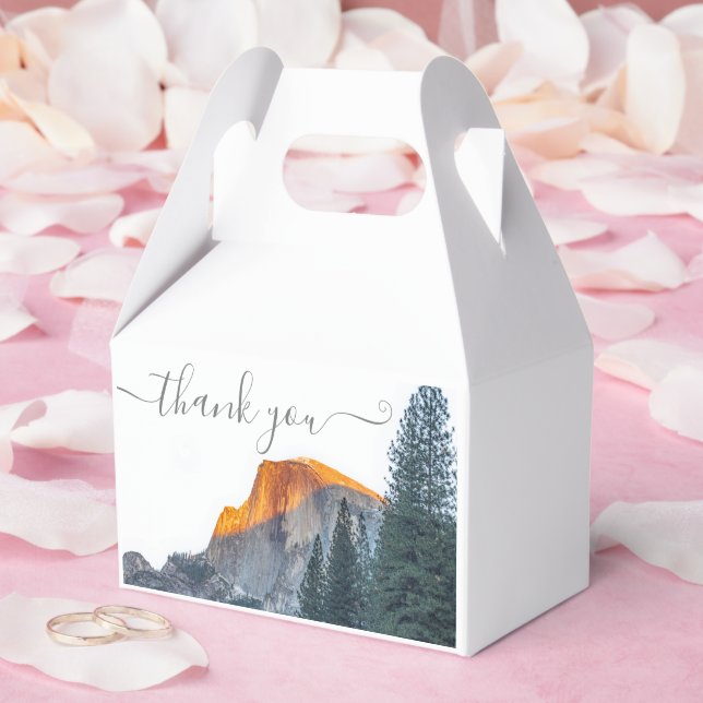 Yosemite Half Dome Sunset Thank You Wedding Favor Box (Wedding)