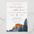 Yosemite Half Dome Sunset Wedding Foil Invitation