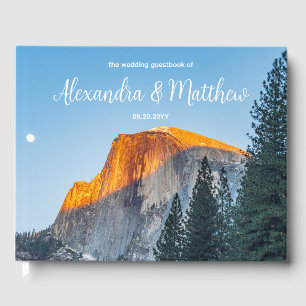 Yosemite Half Dome Sunset Wedding Guest Book