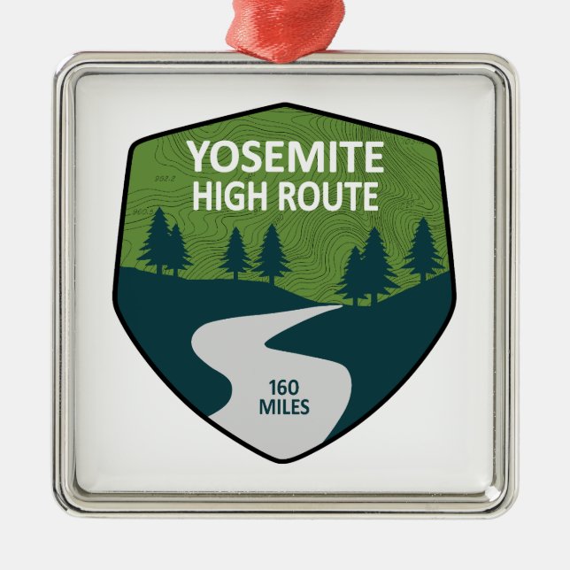 Yosemite High Route Metal Ornament (Front)