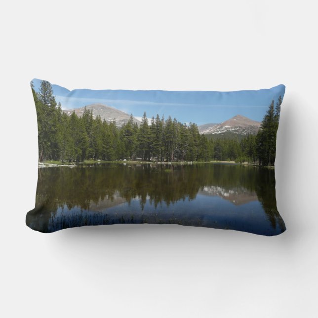 Yosemite Lake Reflection Lumbar Pillow (Front)
