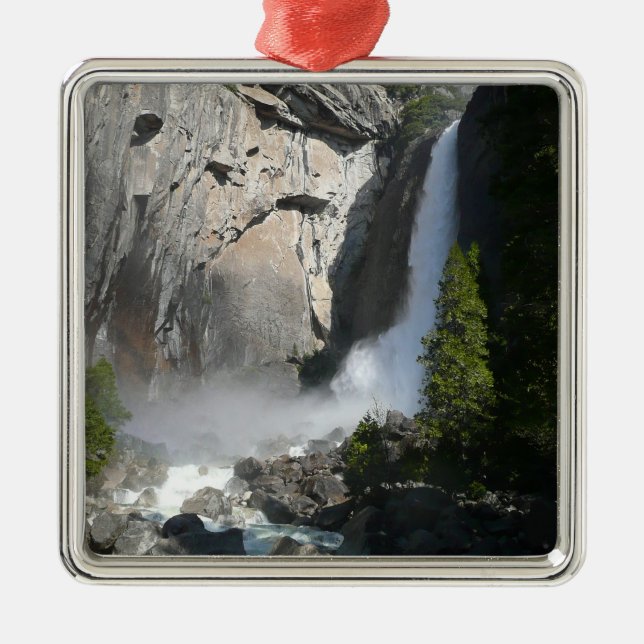 Yosemite Lower Falls from Yosemite National Park Metal Ornament (Front)