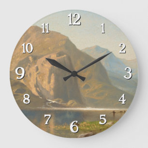 Yosemite Majestic Landscape by Albert Bierstadt Large Clock