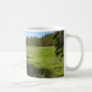 Yosemite Meadow with Shooting Stars Coffee Mug